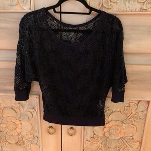 Wet Seal Dark Blue Knit Top